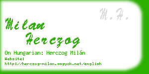 milan herczog business card
